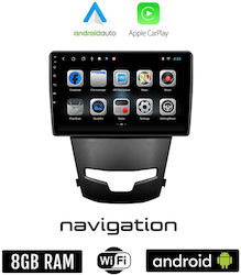 Car-Audiosystem für Ssangyong Korando 2014 (Bluetooth/USB/WiFi/GPS/Apple-Carplay/Android-Auto) mit Touchscreen 9"