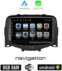 Car-Audiosystem für Peugeot 108 2014 (Bluetooth/USB/WiFi/GPS/Apple-Carplay/Android-Auto) mit Touchscreen 7"