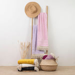 Πετσέτα Θαλάσσης 90x150 Glamorous Ροζέ Βαμβακερή Borea