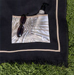 Πετσέτα Black Lined Τσέπη Borneo 90x180εκ