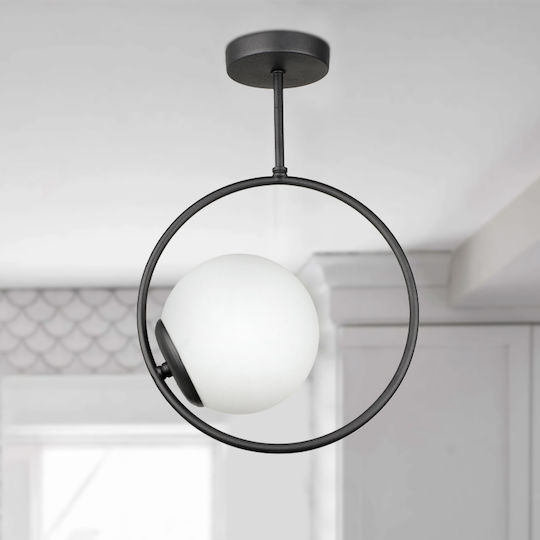 Megapap Black Pendant Ceiling Light with E27 Socket 26x40x40cm GP030-0131 1