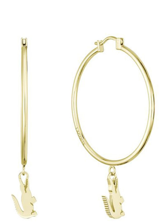 Lacoste Earrings Hoops made of Steel Gold Plated