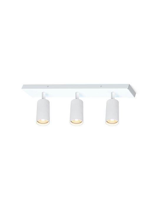 VK Lighting Triplu Spot cu soclu GU10 în culoarea Alb