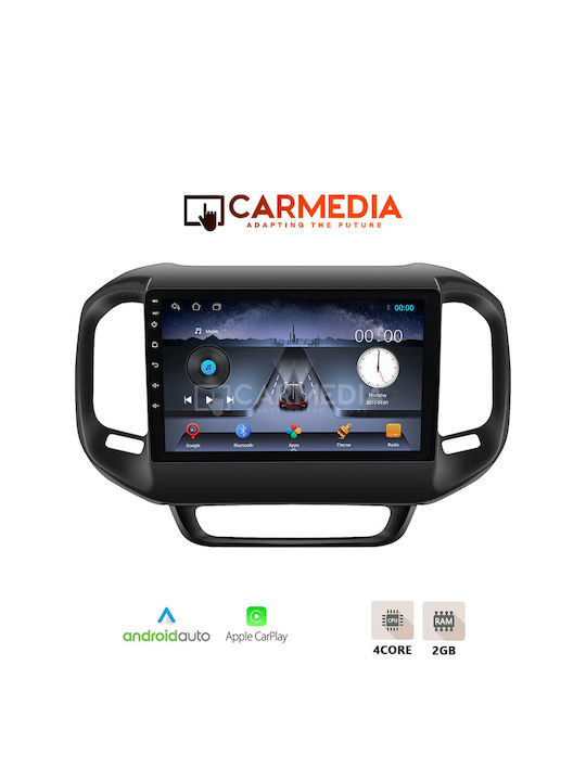 Carmedia Sistem Audio Auto pentru Fiat Toro 2017-2021 (Bluetooth/USB/WiFi/GPS/Apple-Carplay/Android-Auto) cu Ecran Tactil 9"