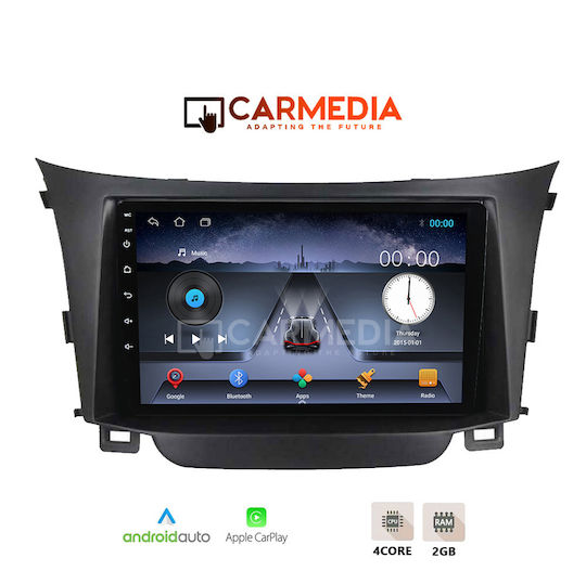 Carmedia Auto-Audiosystem für Hyundai i30 2012-2017 (Bluetooth/USB/WiFi/GPS/Apple-Carplay/Android-Auto) mit Touchscreen 9"