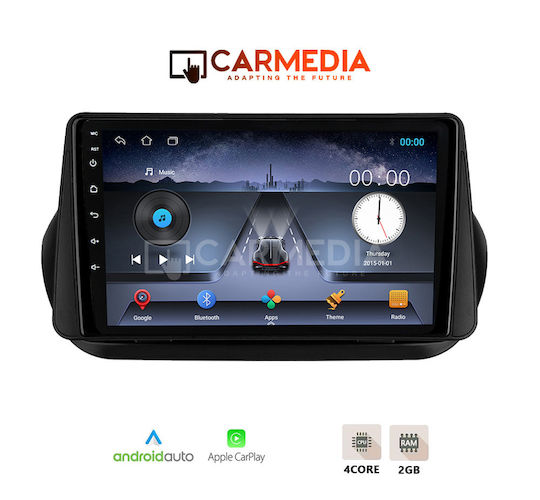 Carmedia Автомобилна Аудио Система за Fiat Fiorino Citroen Nemo Citroen | Fiat | Peugeot 2008-2018 (Bluetooth/USB/WiFi/GPS/Apple CarPlay/Android Auto) с Touch Screen 9"