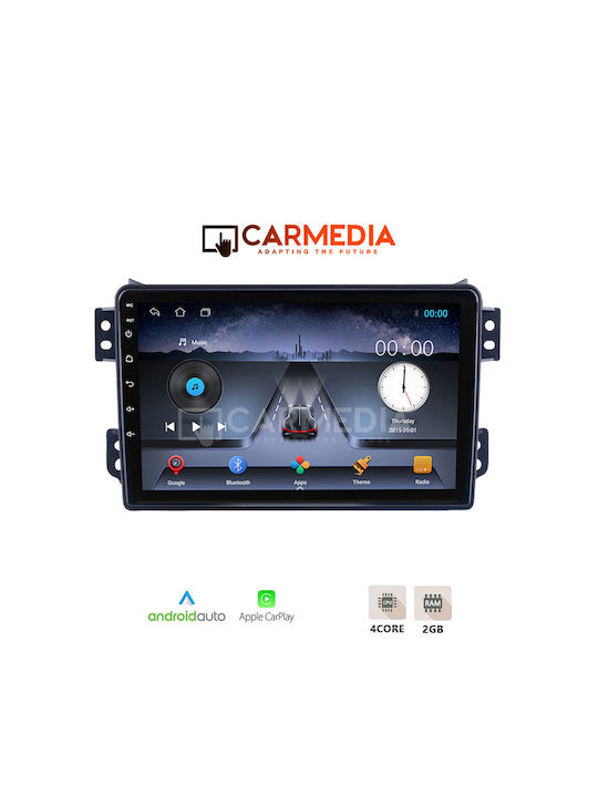 Carmedia Auto-Audiosystem für Opel Agila Suzuki Spritzer 2008+ (Bluetooth/USB/WiFi/GPS/Apple-Carplay/Android-Auto) mit Touchscreen 9"