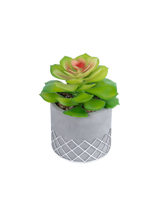 Globostar? Plantă suculentă decorativă artificială Sedeveria 21095 pentru grădină, cu frunze groase, Υ17cm