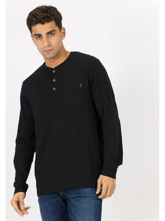 Tiffosi Men's Long Sleeve Blouse BLACK