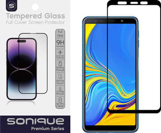 Hardy Glass Sonique Premium Series HD Full Cover 9H Samsung Galaxy A7 2018 Black