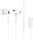 Baseus Encok C18 In-ear Handsfree Ακουστικά με Βύσμα USB-C Λευκό