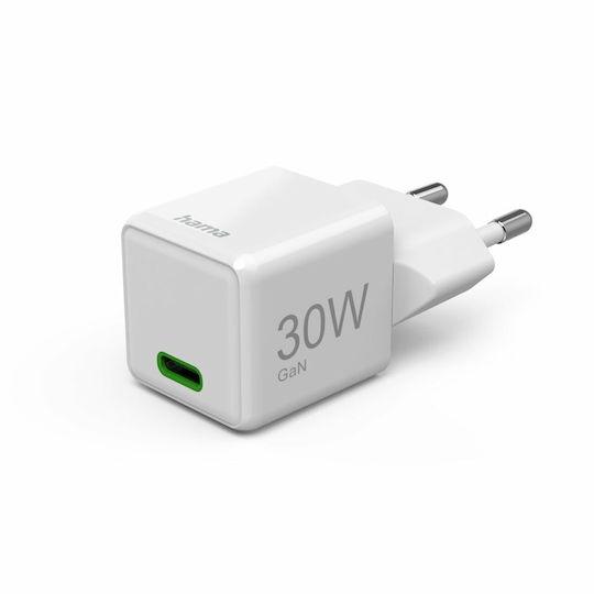 HAMA Încărcător Fără Cablu cu Port USB-C 30W Livrarea energiei Albς (00201982)