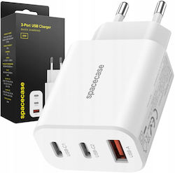 Spacecase SC004W USB-C Ohne Kabel 30W