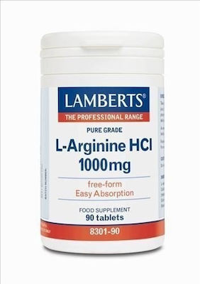 Lamberts L-Arginine HCl 1000mg 90 ταμπλέτες Unflavoured