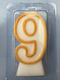 Susy Card Birthday Candle Number "9" Yellow/Whi...