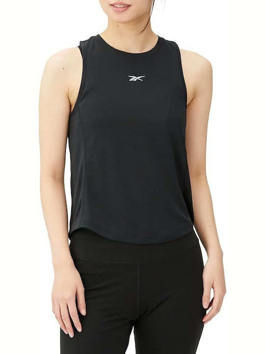 Reebok Damen Sportliche Bluse Ärmellos Schnell trocknend Schwarz