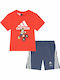 Kinder-Set mit Shorts Sommer 2Stück Bright Red x Disney Mickey Mouse