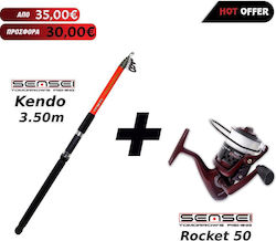 Sensei Kendo 3,50m + Edna 50 for Casting 3.50m with Mechanism 60-120gr CO.CAST7/Rocket