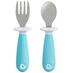 Munchkin Baby Set with Fork made of Metal for 12+ months Light Blue 2pcs