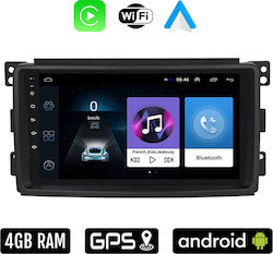 Ηχοσύστημα Αυτοκινήτου για Smart ForFour / ForTwo 2004-2007 (Bluetooth/USB/WiFi/GPS/Apple-Carplay/Android-Auto) με Οθόνη Αφής 9"