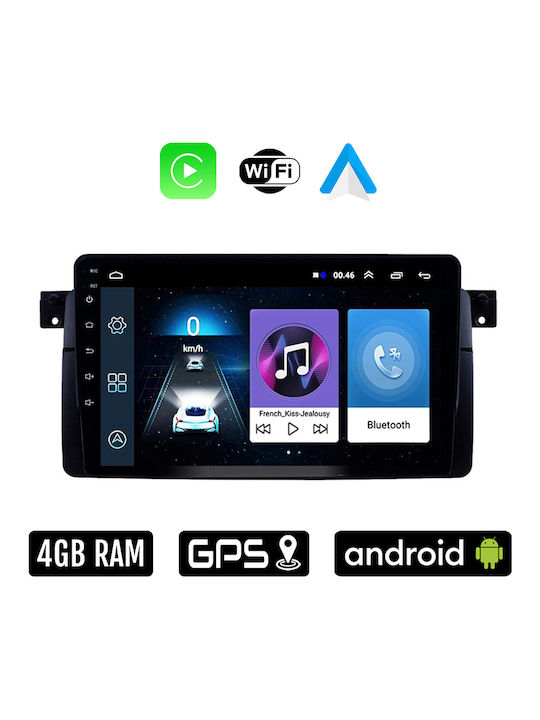 Car Audio System for BMW Series 3 (E46) / Series 3 / M3 / E46 1998-2005 (Bluetooth/USB/WiFi/GPS/Apple-Carplay/Android-Auto) with Touch Screen 9"