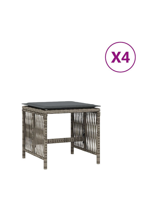 Băncuțe De Grădină Cub Pentru Exterior Rattan C...