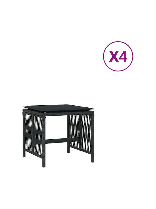 Băncuțe De Grădină Cub Pentru Exterior Rattan C...