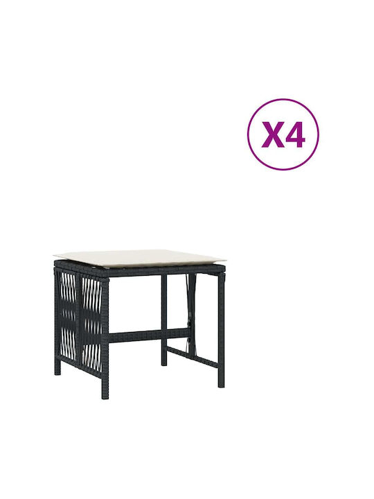 Băncuțe De Grădină Cub Pentru Exterior Rattan C...