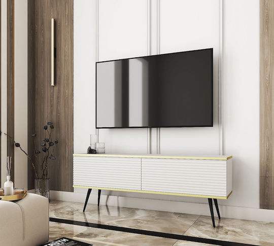 TV-Ständer Weiß M135xT32xH53cm