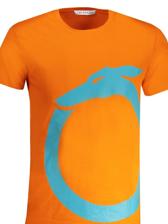 Trussardi Polo Short Sleeve Orange Blouse