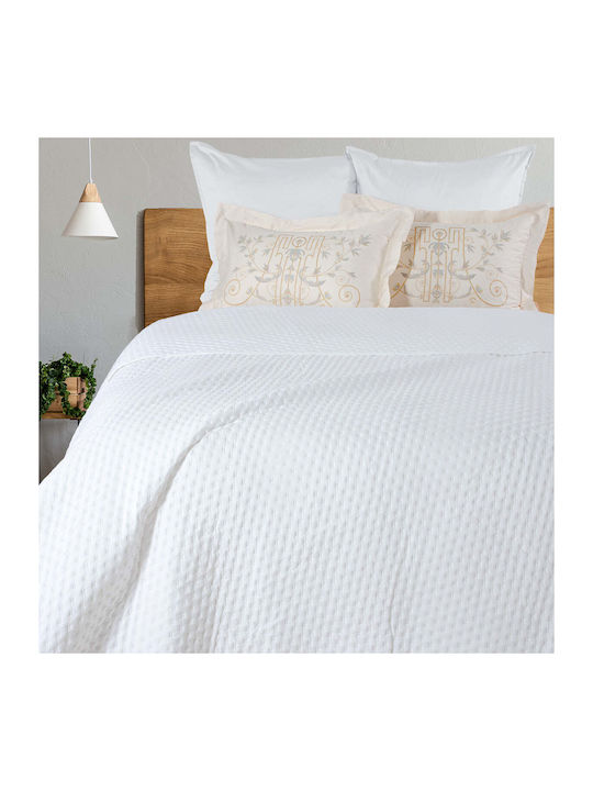 Anemos Coverlet Queen Size White 220x260cm