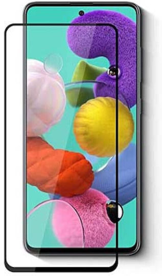 3D Full Face Tempered Glass Μαύρο (Galaxy M51)