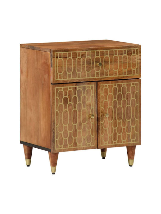 Wooden Bedside Table Solid Mango Wood 50x33x60cm