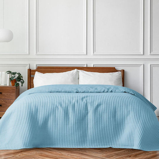 Beauty Home Waffle Art 1990 Piqué Decke Moni 170x240cm Blau 1990PIMO-l Blau