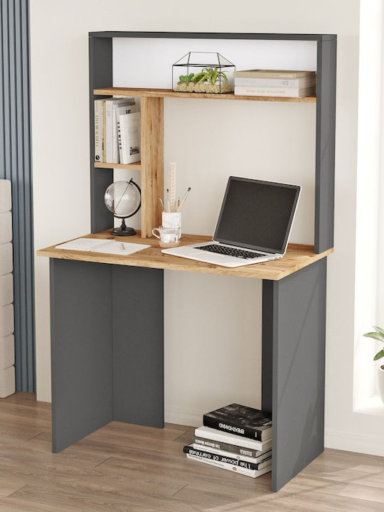 Desk Brompton Wooden Pine/anthracite 90x51.6x148cm