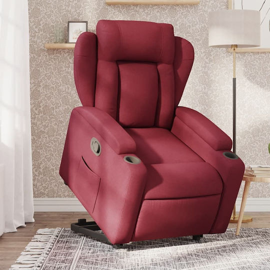 Relaxsessel mit Fußhocker Bordeaux 77x94.5x100cm