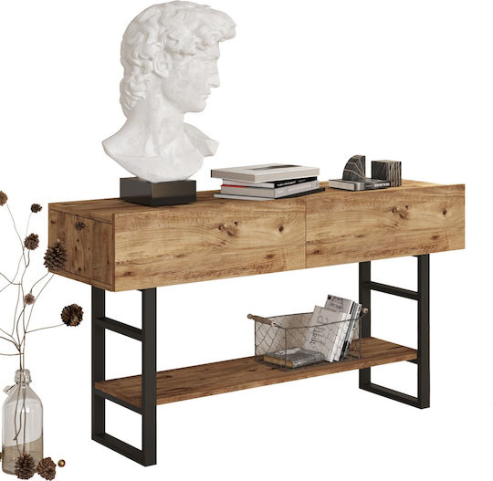 Bickley Solid Wood Console Table Pine/black L139xW75.7xH43cm