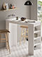 Table Bar Wooden White 120x51.6x101.8cm