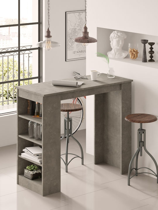 Tisch Bar aus Zement Grey 120x51.6x101.8cm