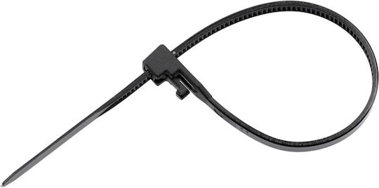 Yato Plastische Kabelbinder 200mm x 4,8mm in Schwarz Farbe 100 Stück YT-70671