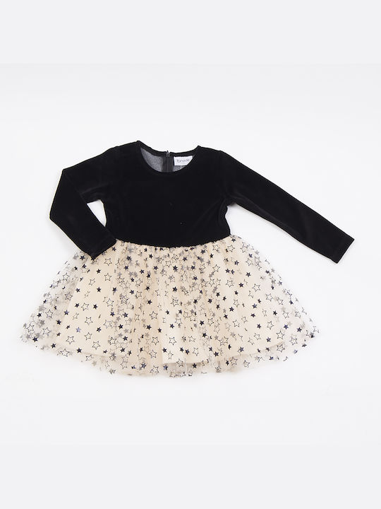 Trax Kids Dress Tulle Long Sleeve Black