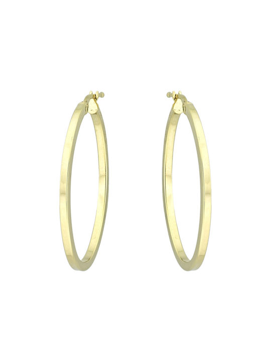 Earrings Hoops made of Gold 14K