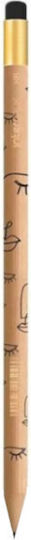 interDRUK Line Art Pencil HB with Eraser Mushroom