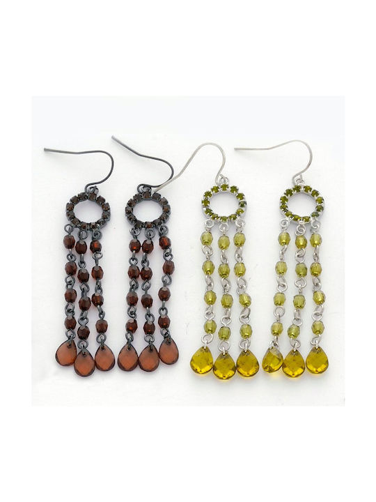 Metal Bead Earrings 2 Colors - Gold