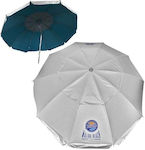 Sturdy Aluminum Beach Umbrella 220cm Sun Protection UV Carry Case Malibu