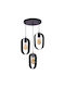 Megapap Pendant Light Three-Light for Socket E27 Black