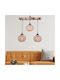 Megapap Sirmione Pendant Light Beige with Rope for Socket E27 49x17x75cm
