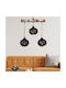 Megapap Sirmione Pendant Light Black with Rope for Socket E27 49x17x75cm