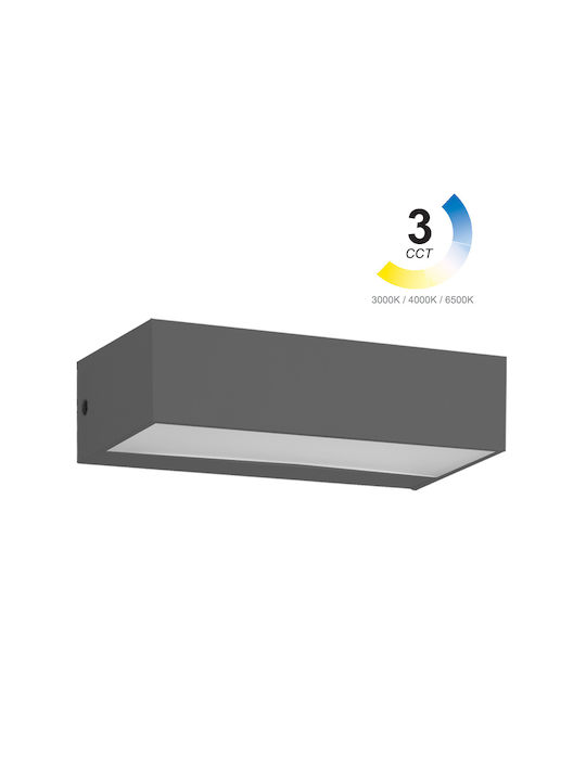 Gekas Επιτοίχια Εξωτερική Πλαφονιέρα LED IP65 9W με Ψυχρό Λευκό Φως