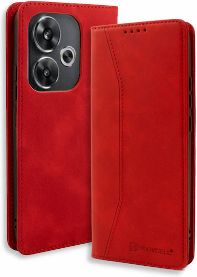 Bodycell Book Piele artificială / Piele Roșu (Xiaomi Poco F6 5G)